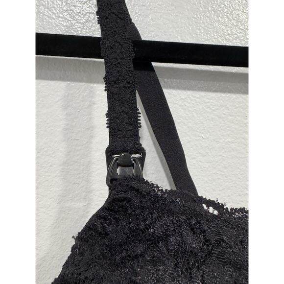 Cosabella Black Lace Nursing Bralette Women's Size Medium Comfy Bra - Picture 3 of 7